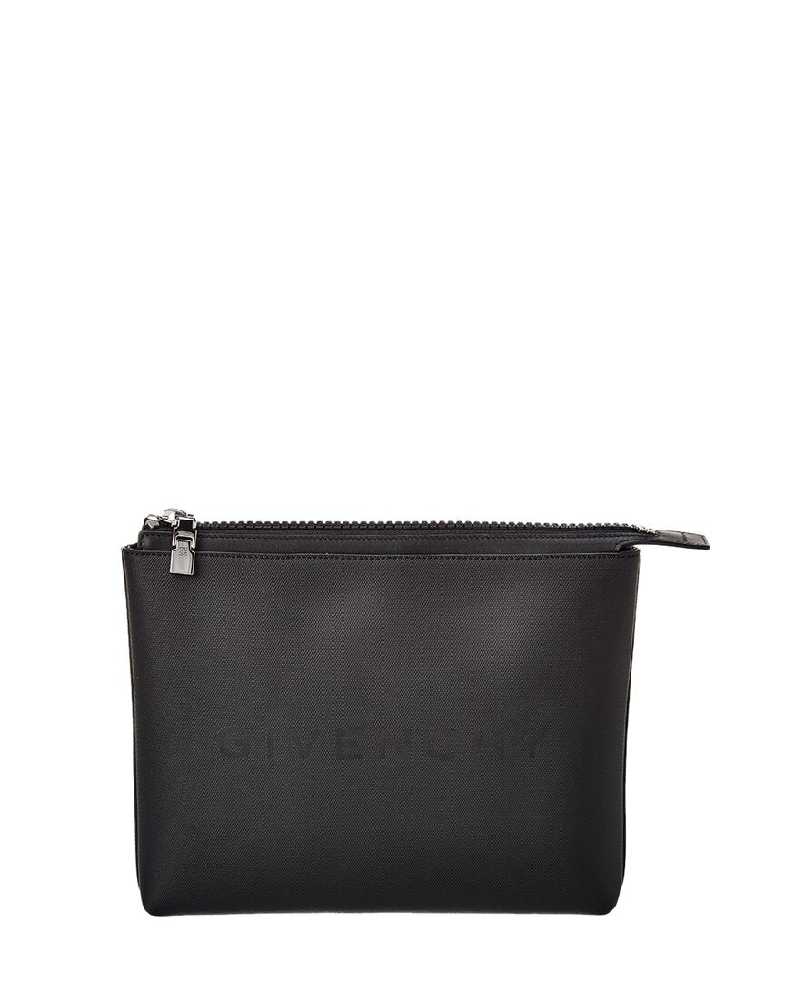 Givenchy Coated Canvas Travel Pouch ONE SIZE Black