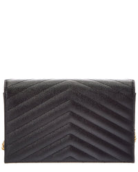 Saint Laurent Saint Laurent Cassandra Leather Wallet On Chain