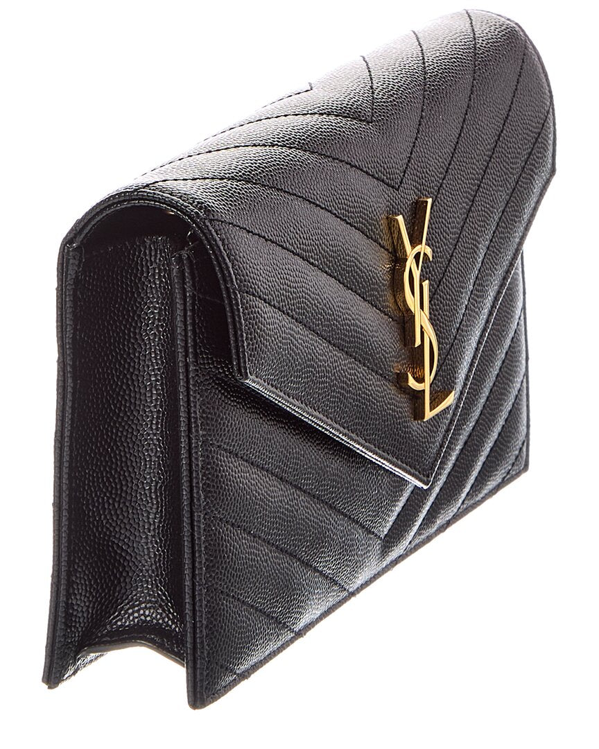 Saint Laurent Saint Laurent Cassandra Leather Wallet On Chain
