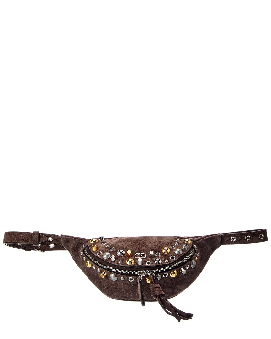 Valentino Valentino Vlogo Suede Belt Bag