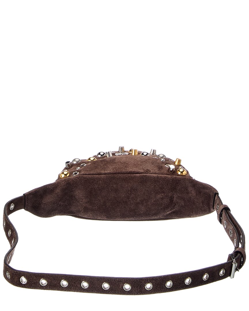 Valentino Valentino Vlogo Suede Belt Bag