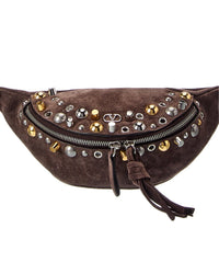 Valentino Valentino Vlogo Suede Belt Bag