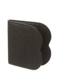 Burberry Chess Leather Card Holder Black ONE SIZE