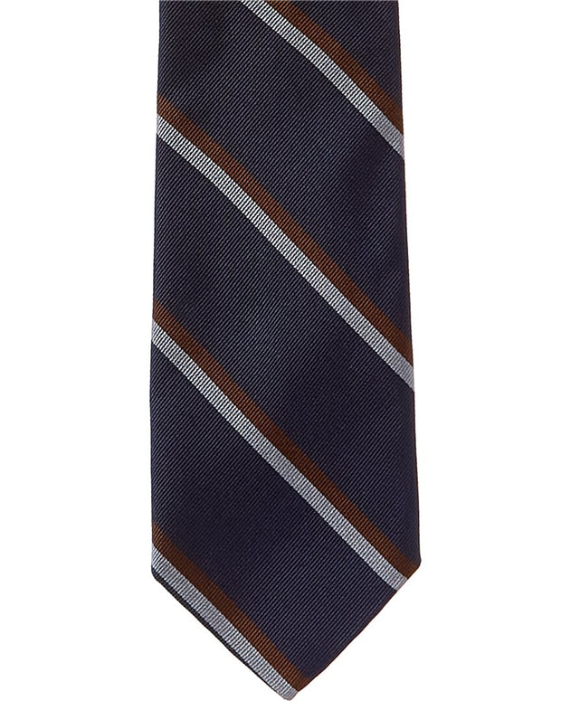Brooks Brothers Open Blue Stripe Silk Tie