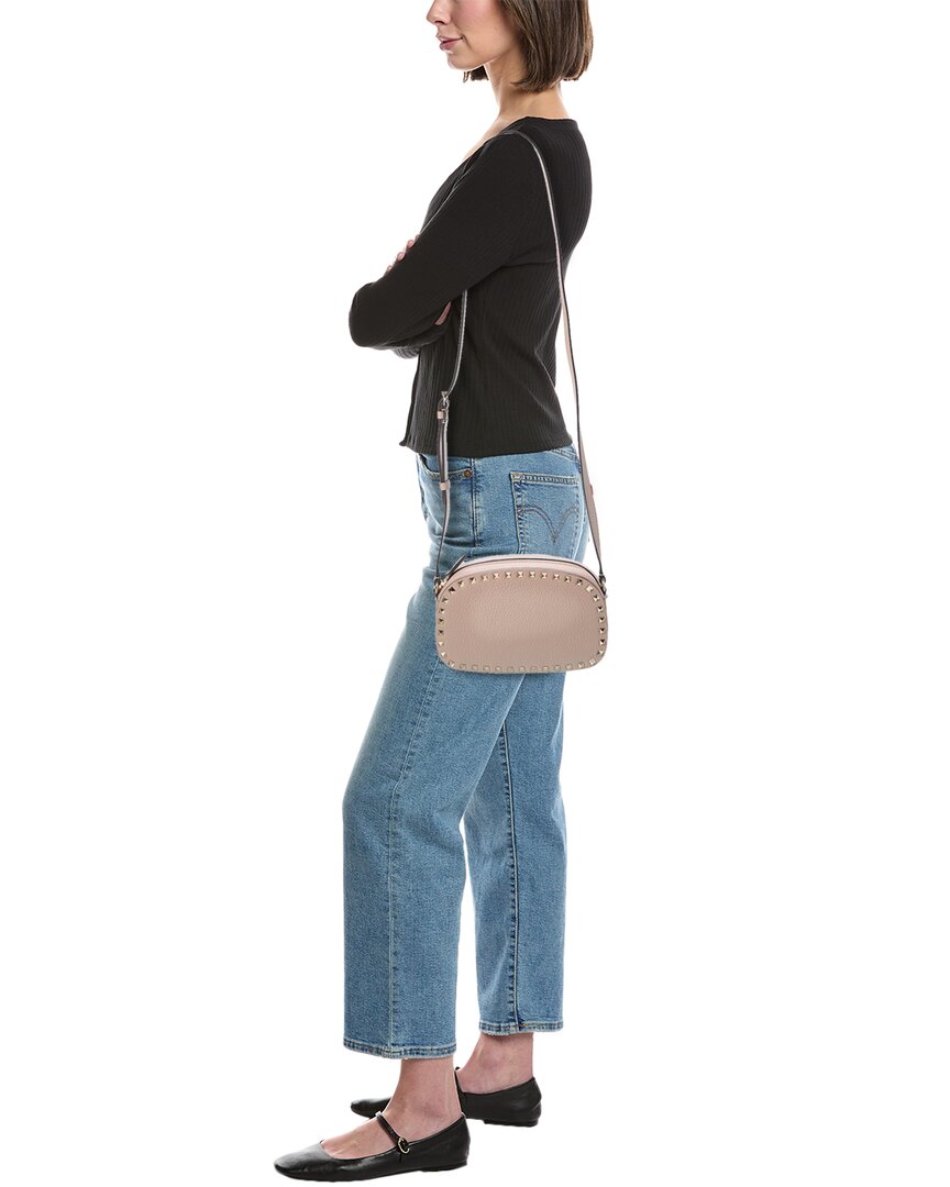 Valentino Rockstud Grainy Leather Camera Bag