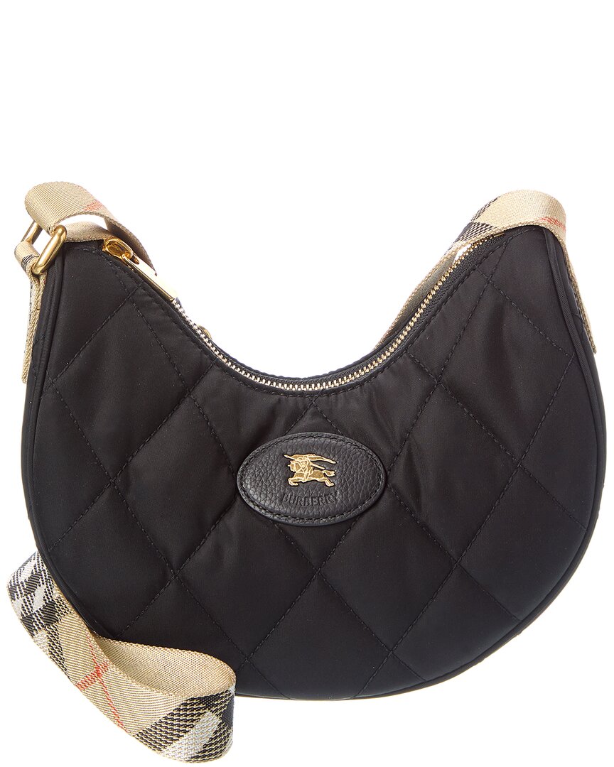 Burberry Burberry Horseshoe Quilted Canvas Hobo Bag