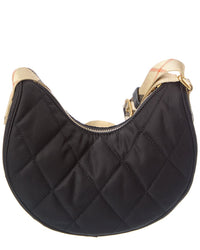Burberry Burberry Horseshoe Quilted Canvas Hobo Bag
