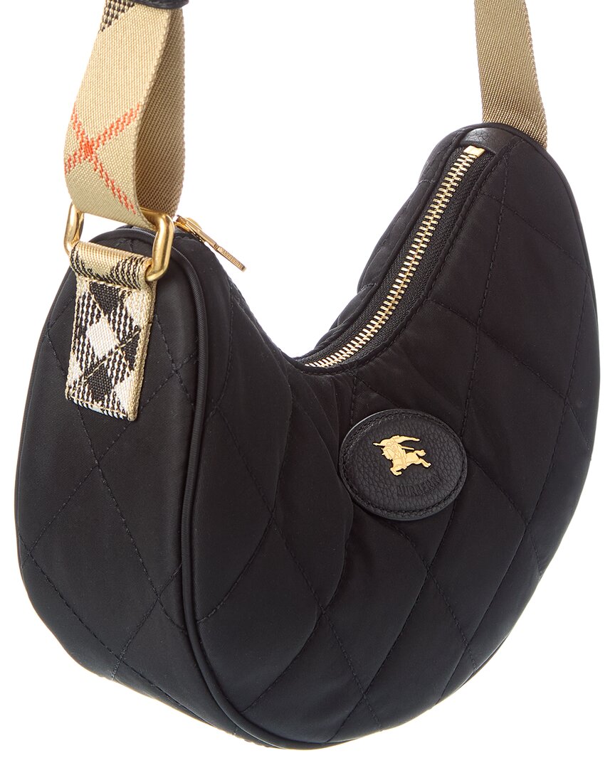 Burberry Burberry Horseshoe Quilted Canvas Hobo Bag