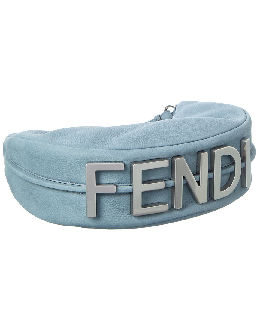 FENDI Fendi Fendigraphy Small Leather Hobo Bag