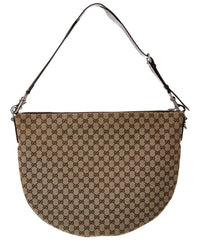 Gucci B Large Gg Canvas & Leather Shoulder Bag