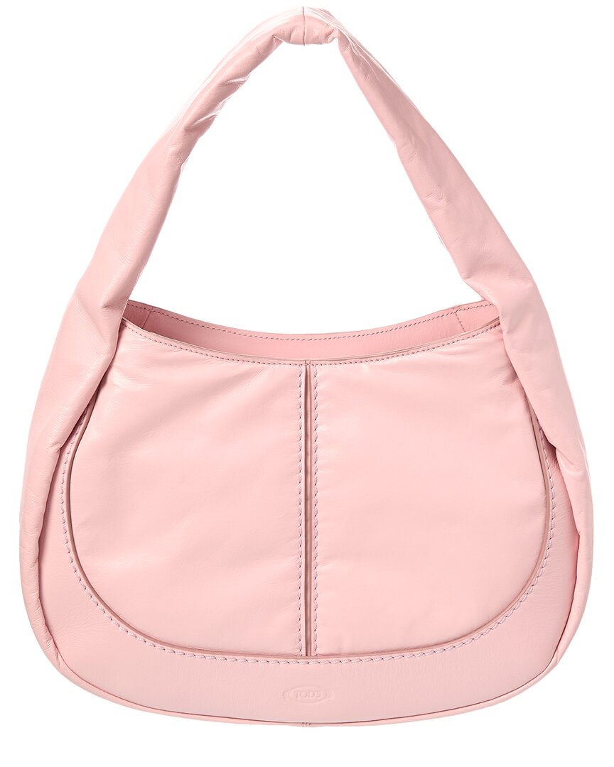 Tod’S Logo Leather Hobo Bag