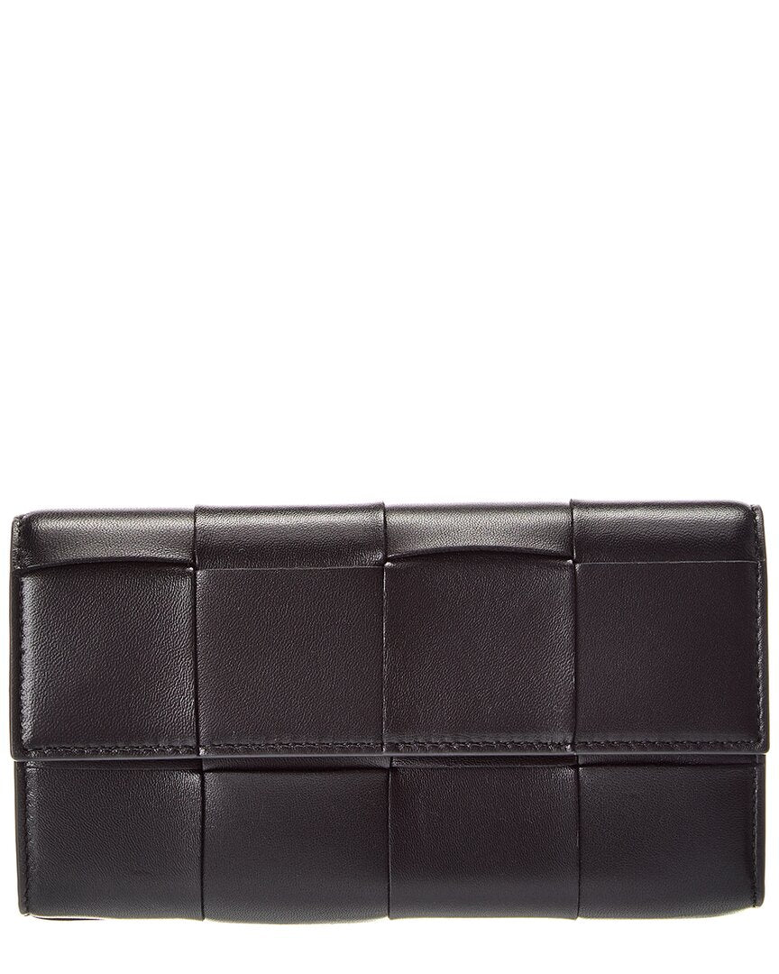 Bottega Veneta Intrecciato Leather Flap Wallet