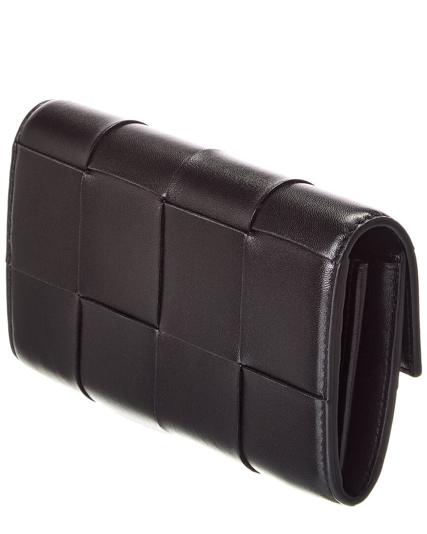 Bottega Veneta Intrecciato Leather Flap Wallet