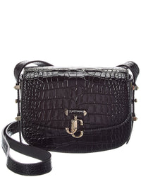 Jimmy Choo Jimmy Choo Croc-Embossed Leather Crossbody