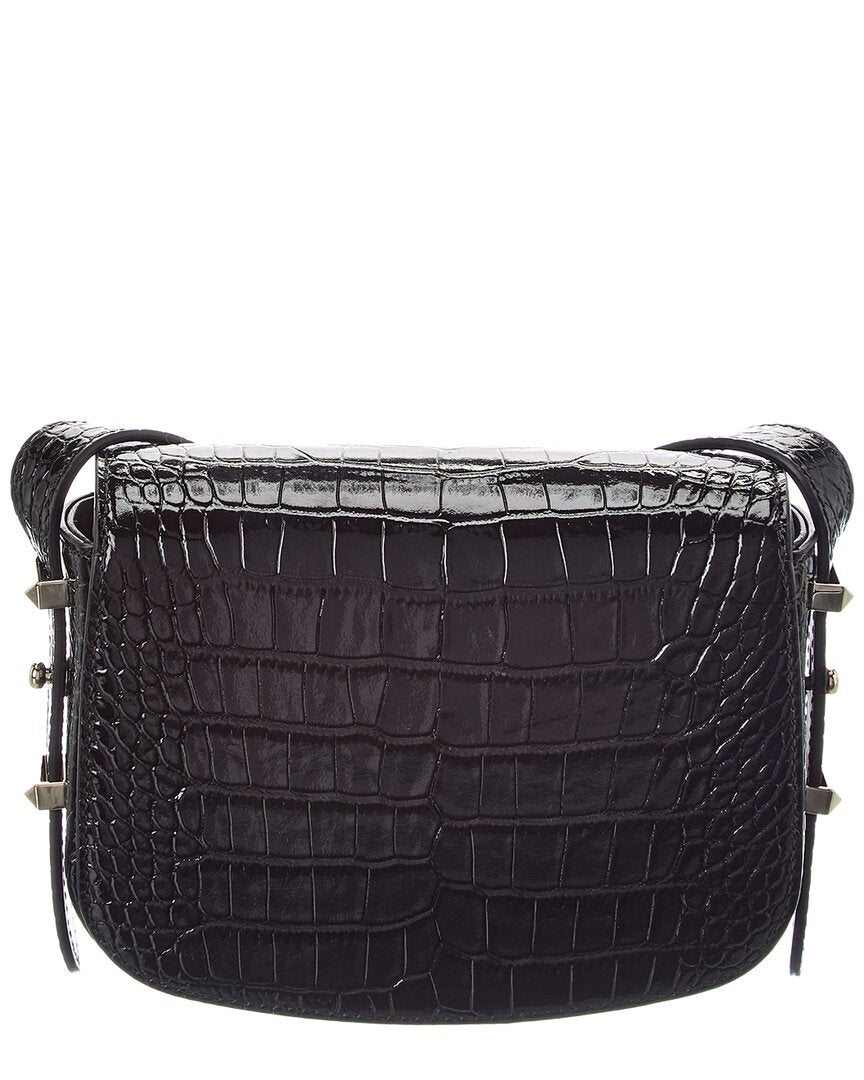 Jimmy Choo Jimmy Choo Croc-Embossed Leather Crossbody