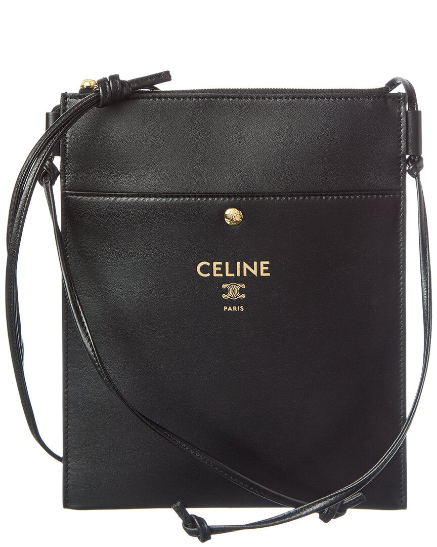 CELINE Celine Logo Leather Crossbody
