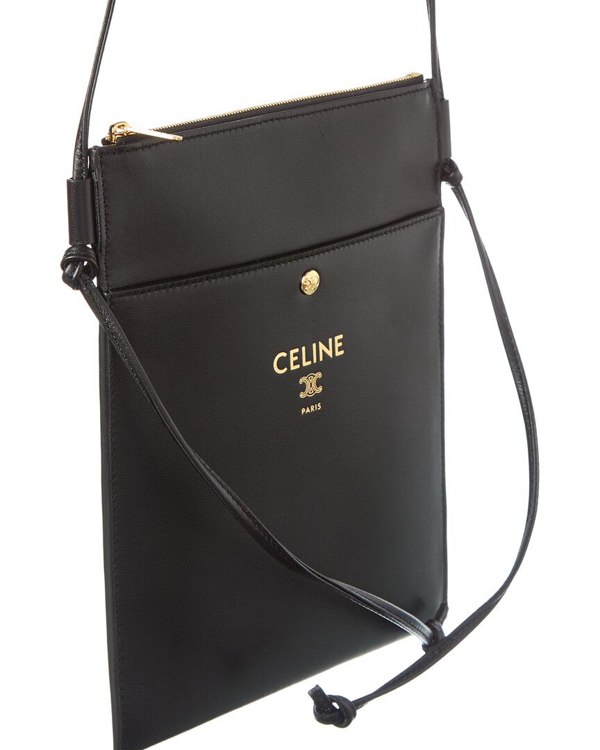 CELINE Celine Logo Leather Crossbody
