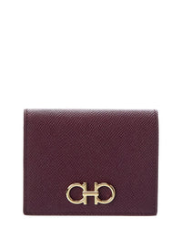 Ferragamo Ferragamo Gancini Leather Card Case
