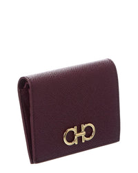Ferragamo Ferragamo Gancini Leather Card Case