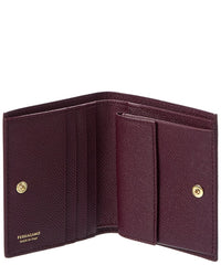 Ferragamo Ferragamo Gancini Leather Card Case