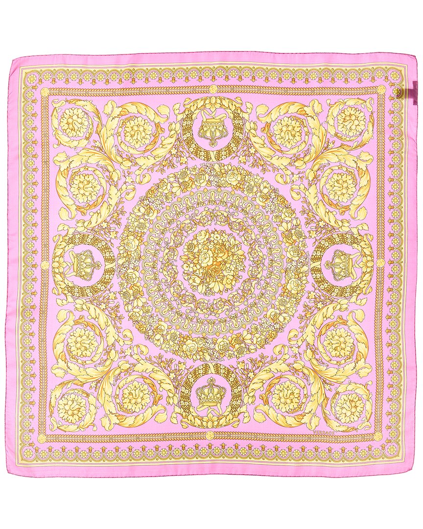 Versace Barocco Print Silk Scarf