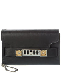 Proenza Schouler Ps11 Chain Leather Clutch Black ONE SIZE