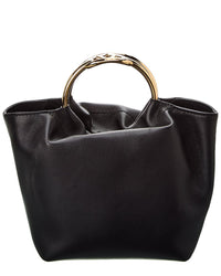 Valentino Vlogo Leather Bucket Bag Black ONE SIZE