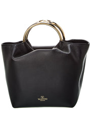 Valentino Vlogo Leather Bucket Bag