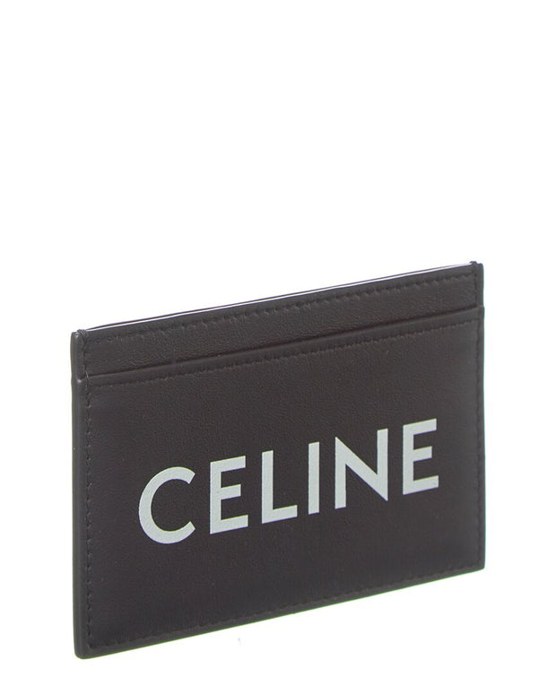 Celine Logo Leather Card Case