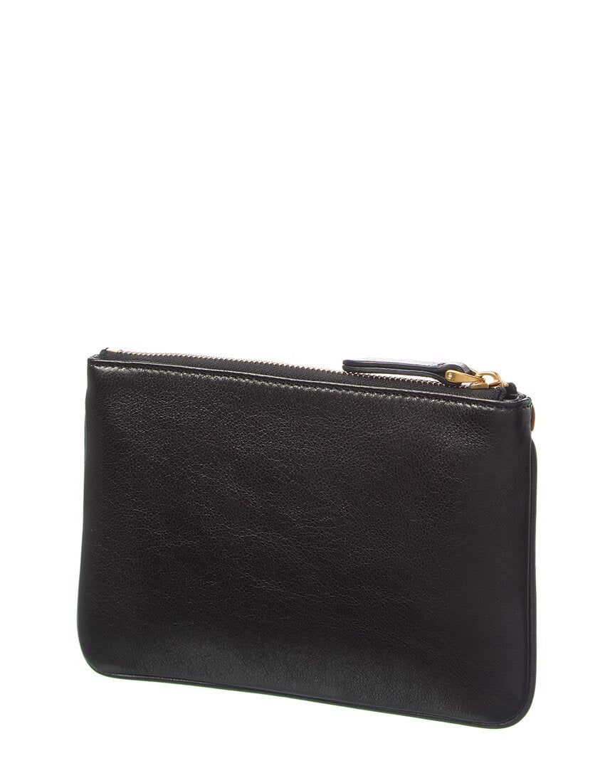 Valentino Vlogo Signature Leather Pouch
