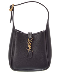 Saint Laurent Saint Laurent Le 5 A 7 Micro Leather Hobo Bag
