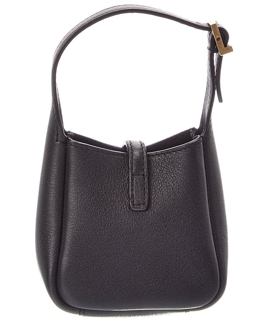 Saint Laurent Saint Laurent Le 5 A 7 Micro Leather Hobo Bag