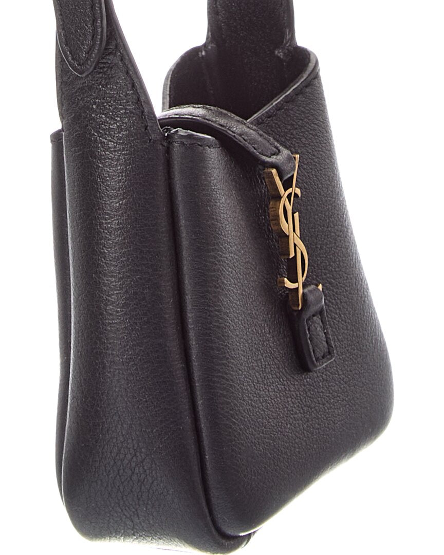 Saint Laurent Saint Laurent Le 5 A 7 Micro Leather Hobo Bag