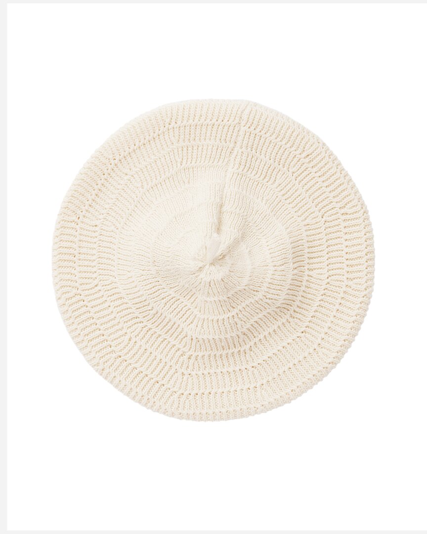 Rylee + Cru Collective Crochet Beret Natural