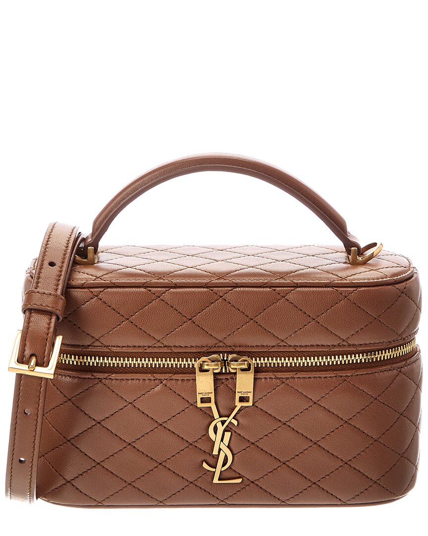 Saint Laurent Saint Laurent Gaby Leather Cosmetic Case