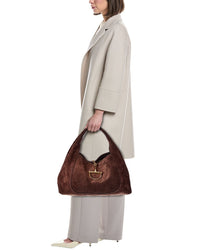 Gucci Softbit Maxi Suede Shoulder Bag