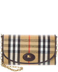 Burberry Burberry Highlands Check E-Canvas & Leather Wallet On Chain