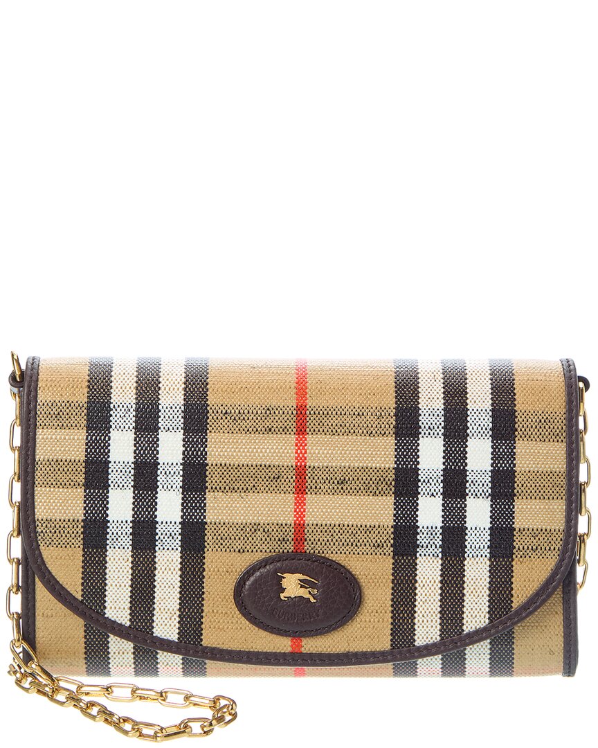 Burberry Burberry Highlands Check E-Canvas & Leather Wallet On Chain