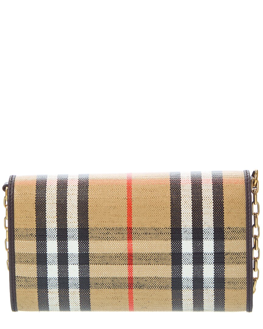 Burberry Burberry Highlands Check E-Canvas & Leather Wallet On Chain