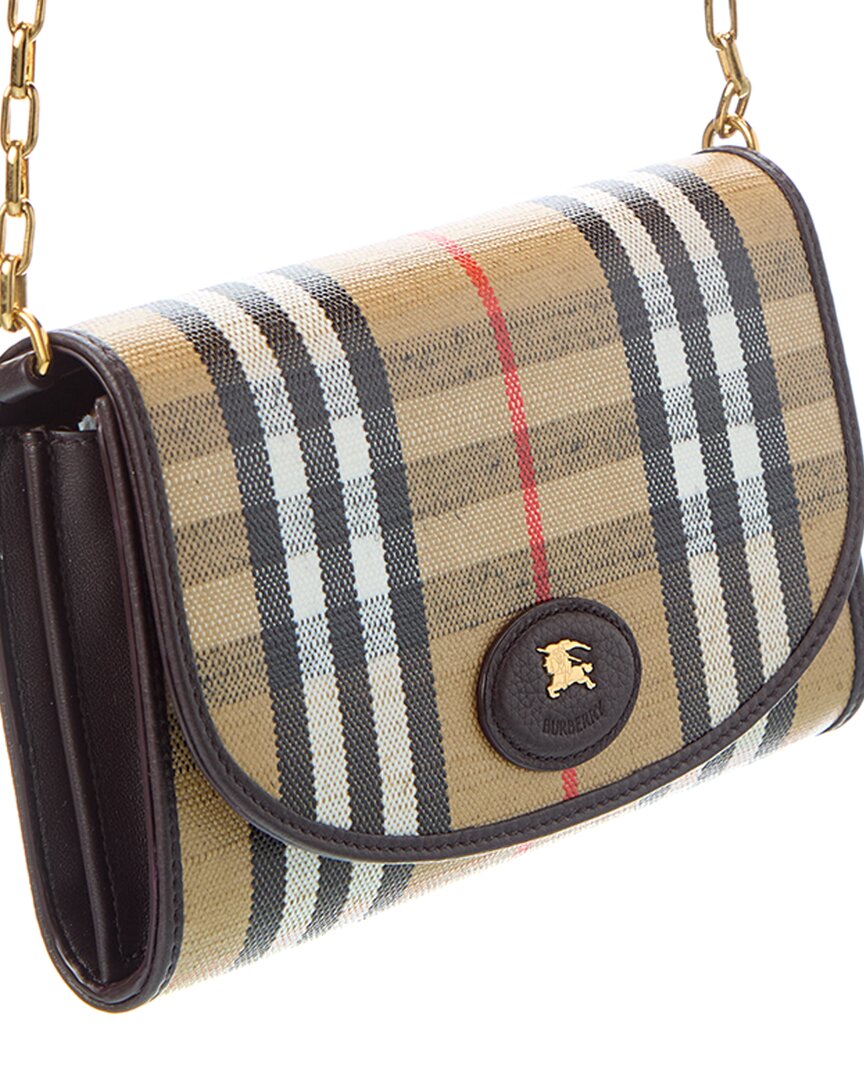 Burberry Burberry Highlands Check E-Canvas & Leather Wallet On Chain