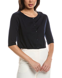 S Max Mara Shoulder Wrap Wool Cardigan