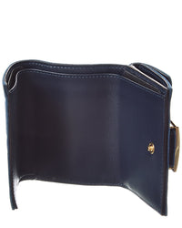 FENDI Fendi Micro Trifold Flocked Denim Wallet