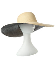 Surell Accessories Large Paper Straw Floppy Picture Hat
