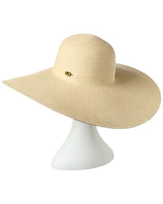 Surell Accessories Large Paper Straw Floppy Picture Hat