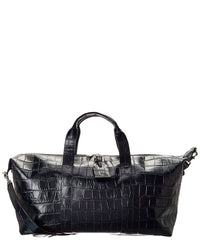 Mulberry Mulberry Heritage Medium Clipper Matte Croc-Embossed Leather Duffel Bag