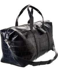 Mulberry Mulberry Heritage Medium Clipper Matte Croc-Embossed Leather Duffel Bag