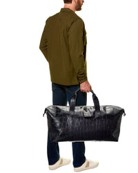 Mulberry Mulberry Heritage Medium Clipper Matte Croc-Embossed Leather Duffel Bag