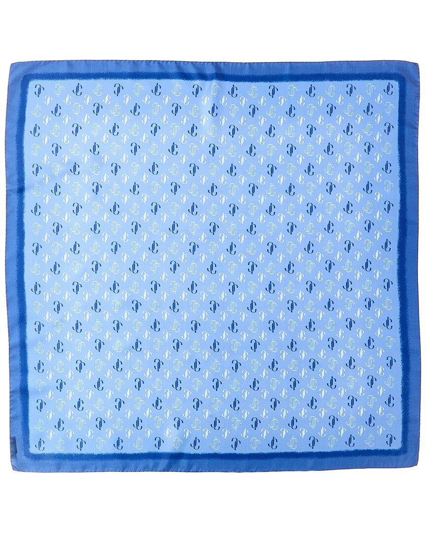 Jimmy Choo Silk Scarf Blue