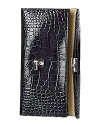 Toteme T-Lock Croc-Embossed Leather Continental Wallet