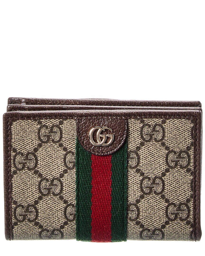 Gucci Gucci Ophidia Small Gg Supreme Canvas & Leather Card Case